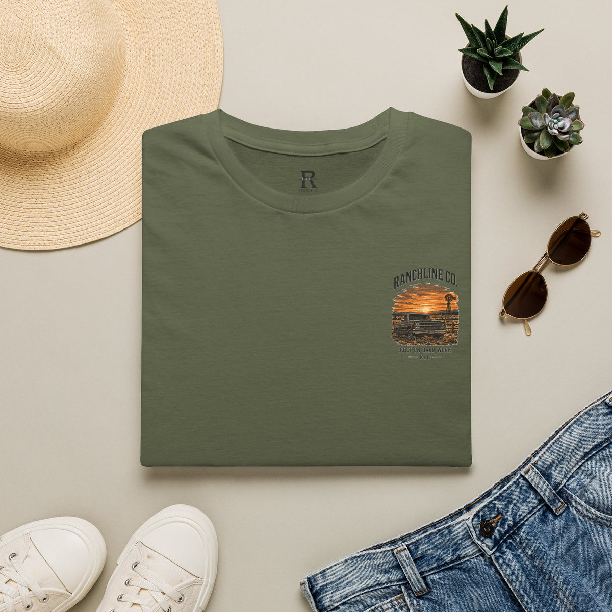Ranchline Co. Sunset Graphic T‑Shirt